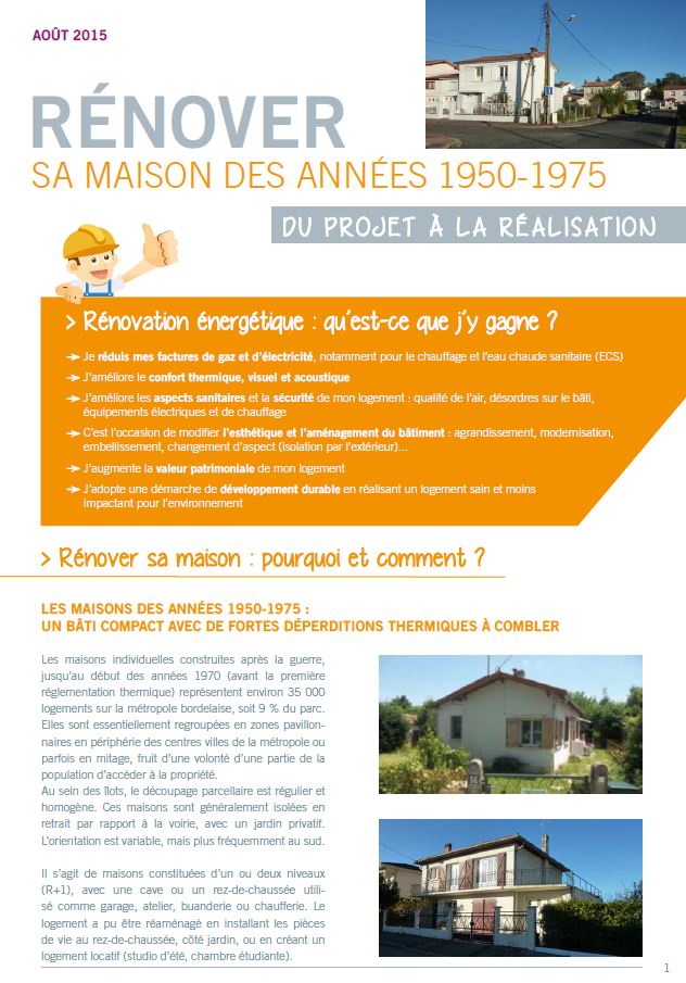 Rénover sa maison des années 1950 à 1975 © CAUE de la Gironde