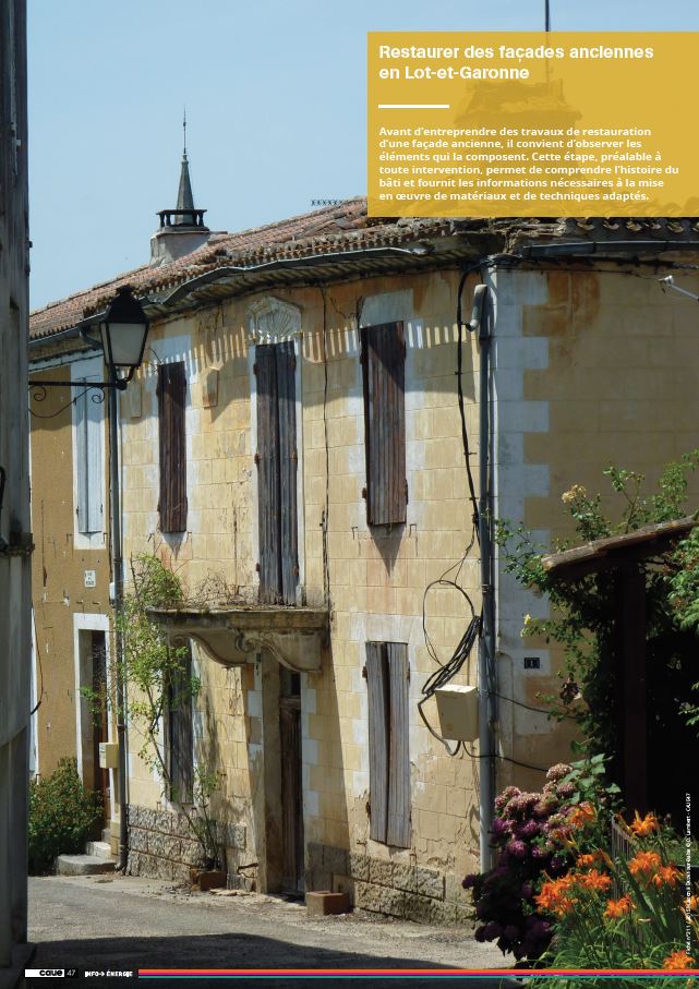Restaurer des façades anciennes © CAUE de Lot-et-Garonne